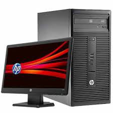 HP 280 G1 MicroTower Intel Dual Core 4GB RAM 500GB HDD Windows 7 Pro and 8 Pro with 18.5 inches Monitor HP